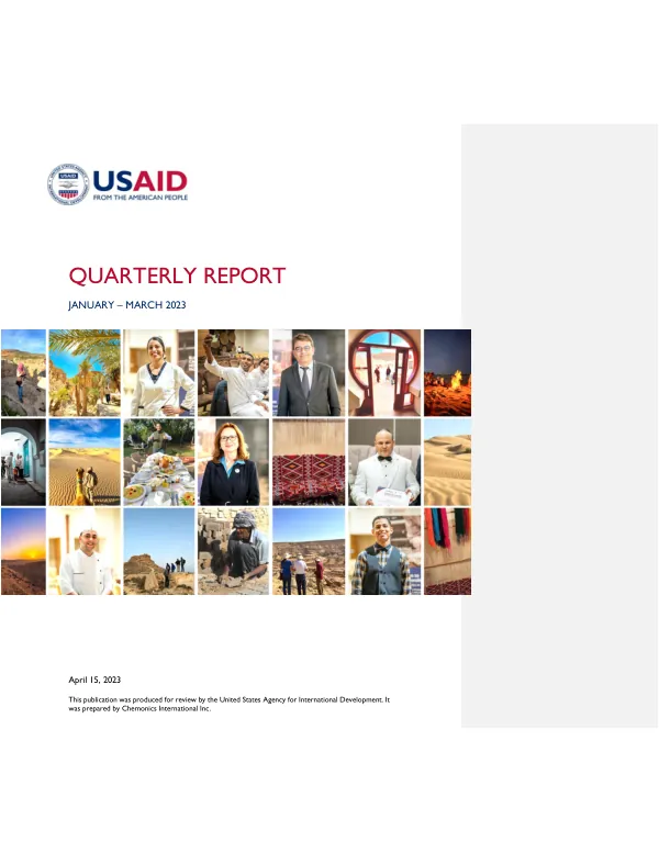 USAID Visit Tunisia Quarterly Report, January – March 2023
