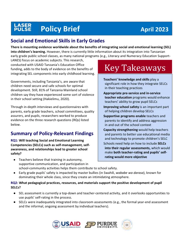 LASER PULSE Policy Brief April 2023