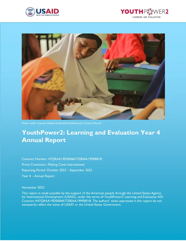 YouthPower2: Learning and Evaluation Y4 Annual Report