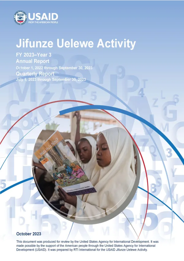 Jifunze Uelewe Activity Annual Report—Year 3