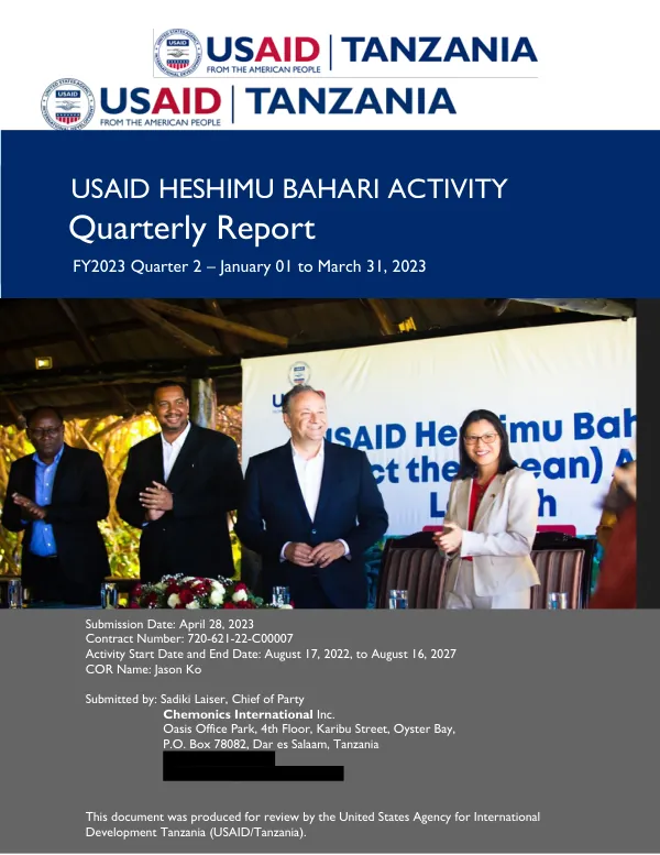 Quarterly Report: FY2023 Quarter 2 – January 01 to March 31, 2023