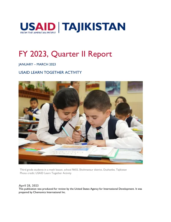 FY 2023, Quarter II Report: USAID Learn Together Activity