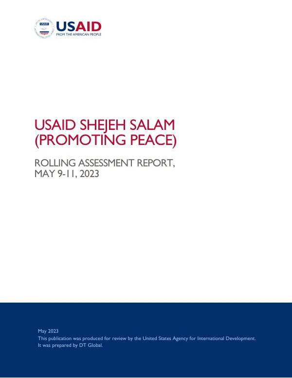 USAID Shejeh Salam (Promoting Peace) Rolling Assessment Report