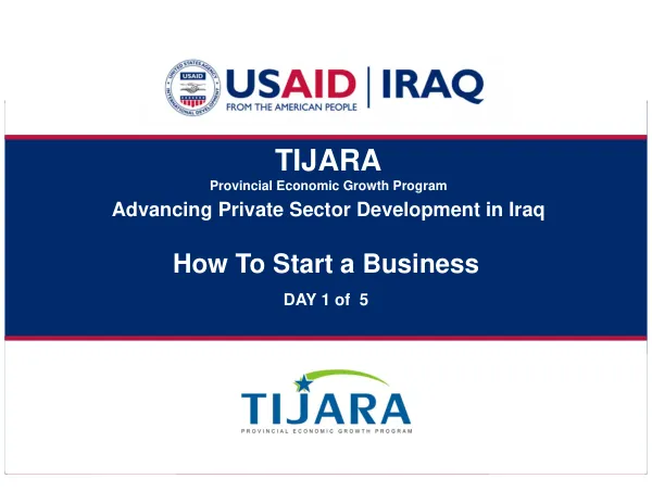 Provincial Economic Growth Program: Advancing Private Sector Development in Iraq