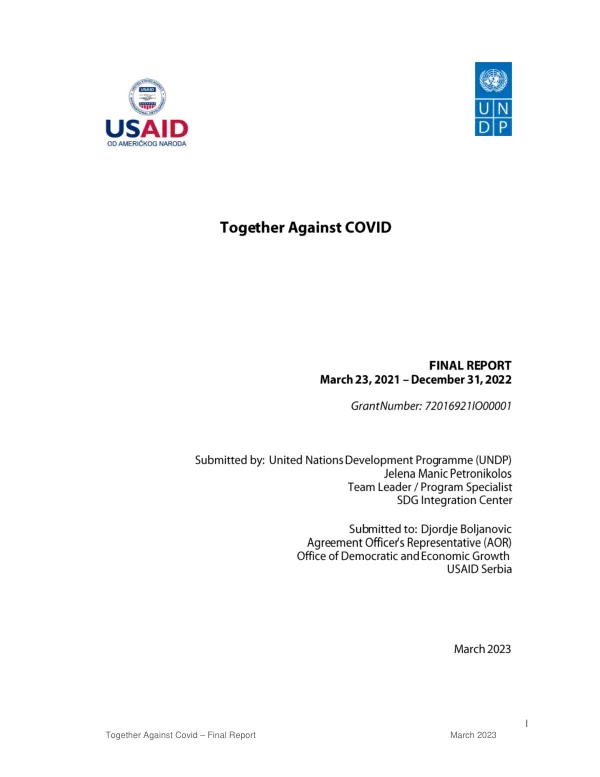 Together Against COVID: Final Report