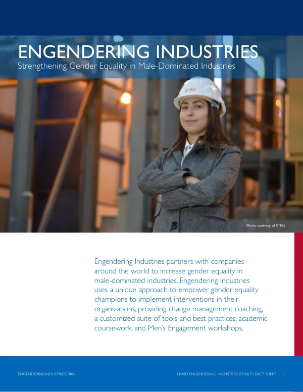 USAID Engendering Industries Results Fact Sheet