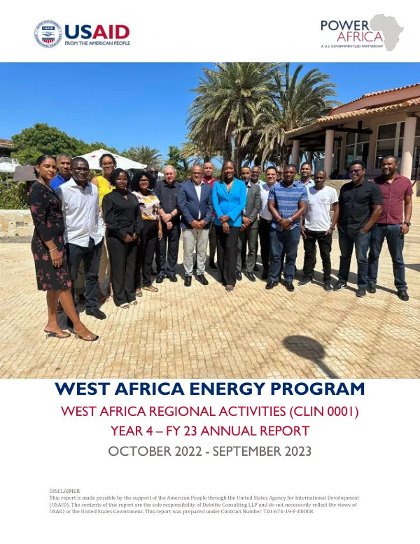 FY23 Annual Progress Report: West Africa Energy Program