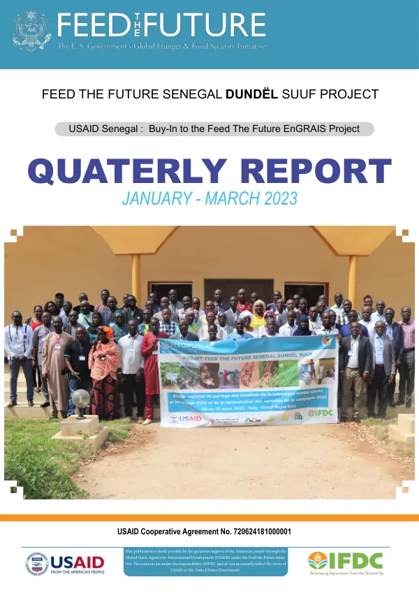 Quarterly Report: Feed the Future Senegal DUNDËL SUUF Project