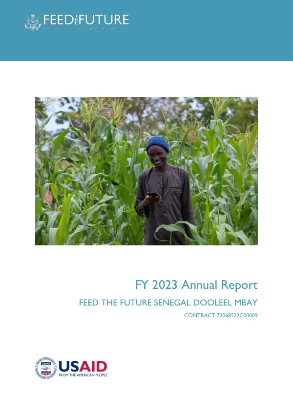 FY 2023 Annual Report FEED THE FUTURE SENEGAL DOOLEEL MBAY