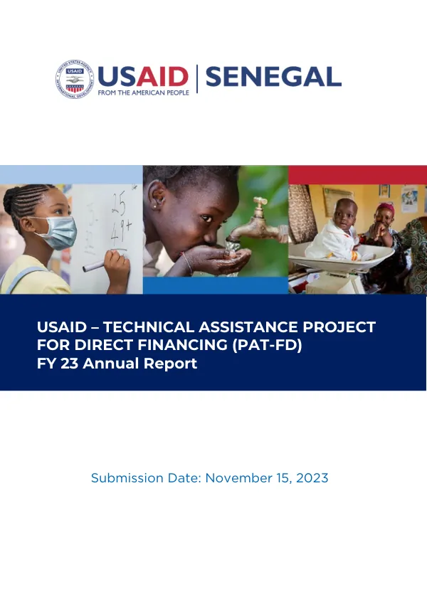FY2023 ANNUAL REPORT - TECHNICAL ASSISTANCE PROJECT FOR DIRECT FINANCING