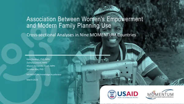 Association Between Women's Empowerment and Modern Family Planning Use