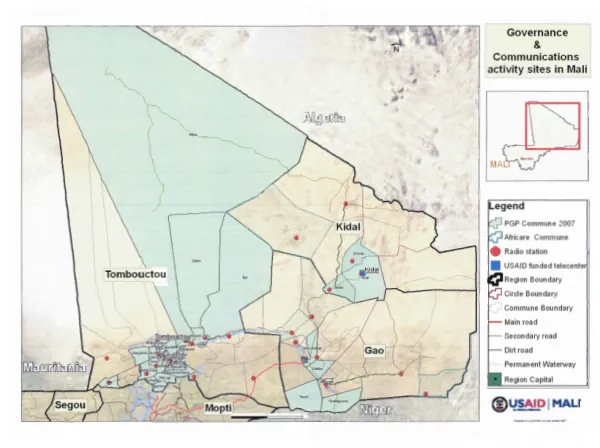 Governance & Communications activity sites in Mali