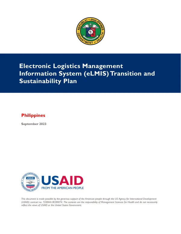 eLMIS Transition and Sustainability Plan