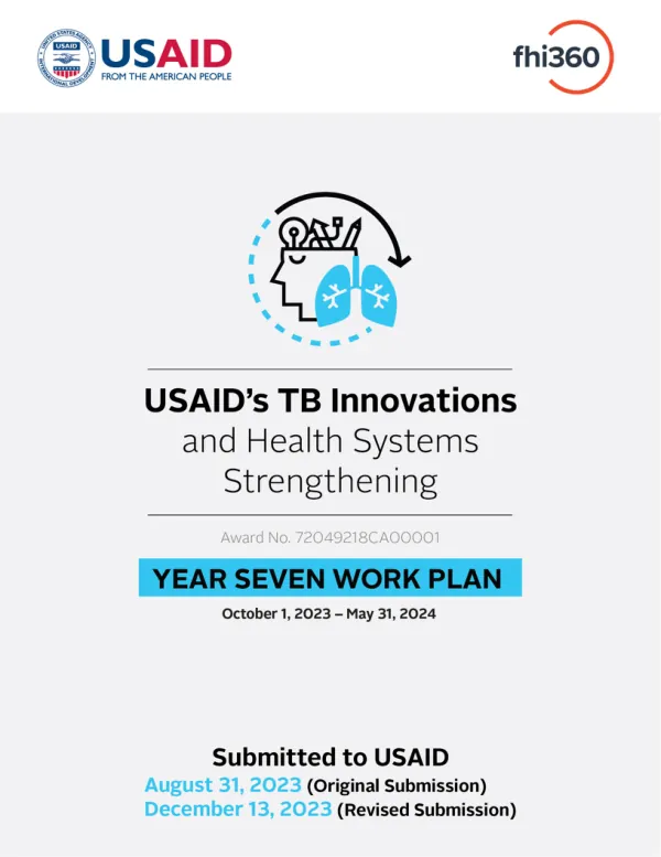 TB Innovations and Health Systems Strengthening | Year 7 AWP (Oct 2023–May 2024)