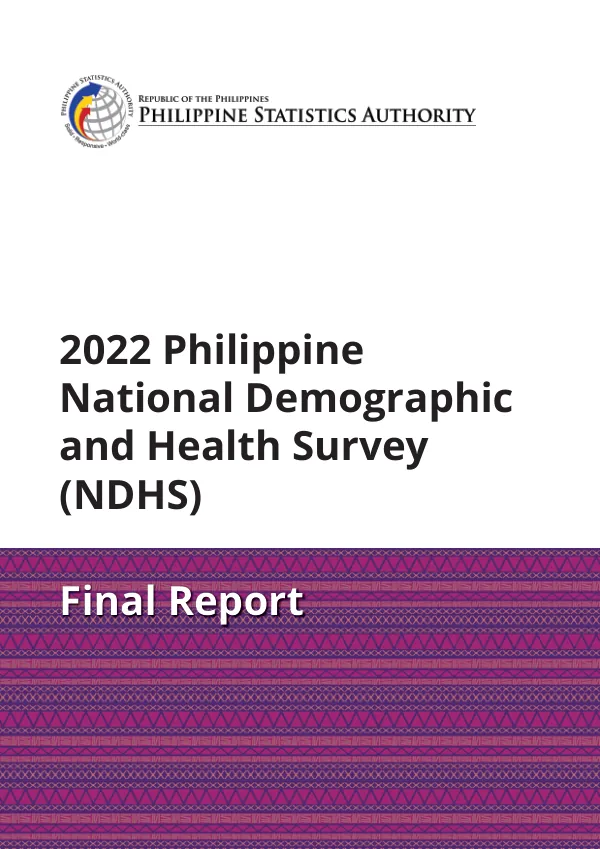 2022 Philippine National Demographic and Health Survey (NDHS): Final Report