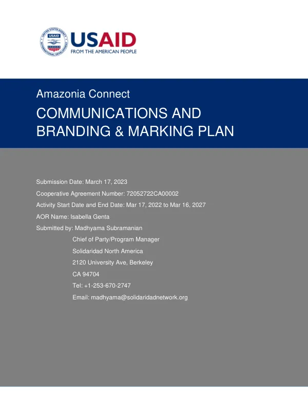 Amazonia Connect Communications and Branding Plan