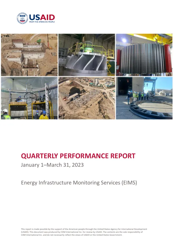 Quarterly Performance Report – January 1–March 31, 2023: Energy Infrastructure Monitoring Services (EIMS)