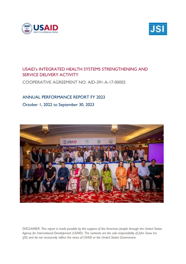 USAID’s INTEGRATED HEALTH SYSTEMS STRENGTHENING AND SERVICE DELIVERY ACTIVITY