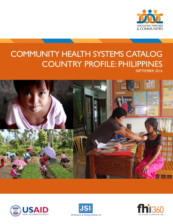 Community Health Systems Catalog Country Profile: Philippines