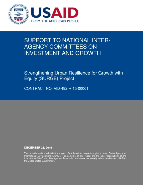 Report on Support to National Inter-Agency Committees