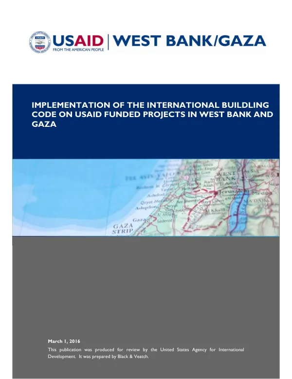 Implementation of the International Building Code on USAID Funded Projects in West Bank and Gaza