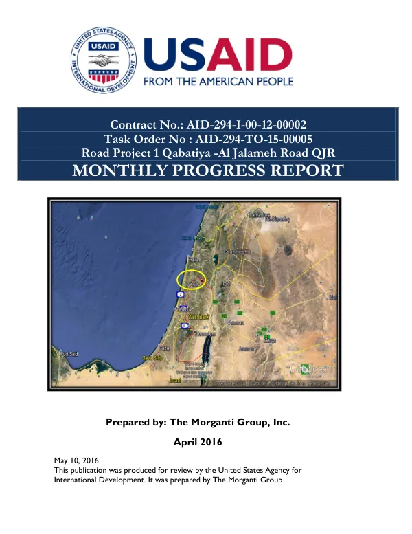 Construction Monthly Progress Report 12 – April 2016