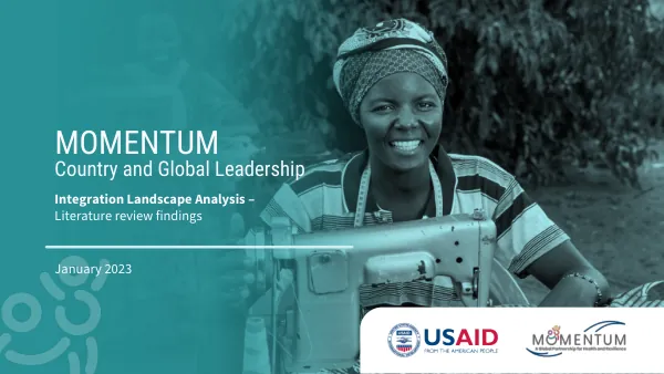MOMENTUM Country and Global Leadership Integration Landscape Analysis – Literature review findings