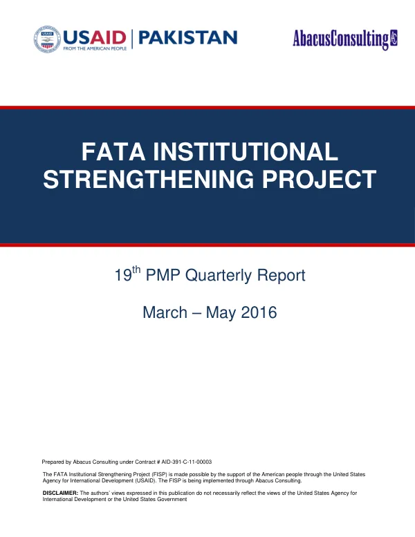 19th PMP Quarterly Report