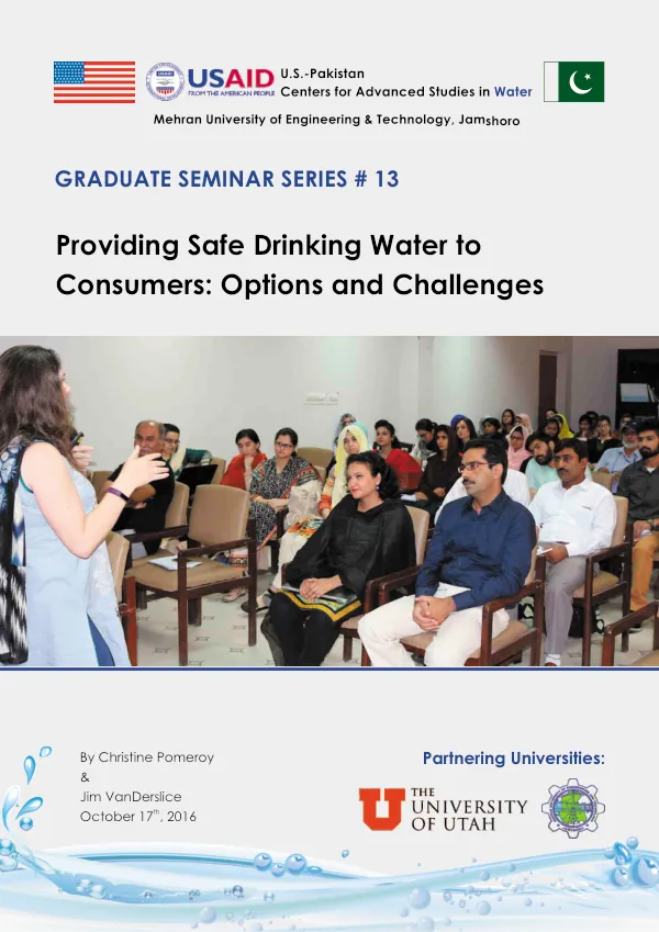 Providing Safe Drinking Water to Consumers: Options and Challenges