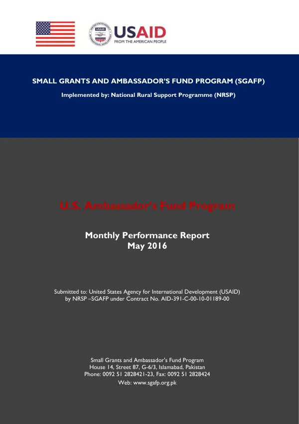 Small Grants & Ambassador’s Fund Program