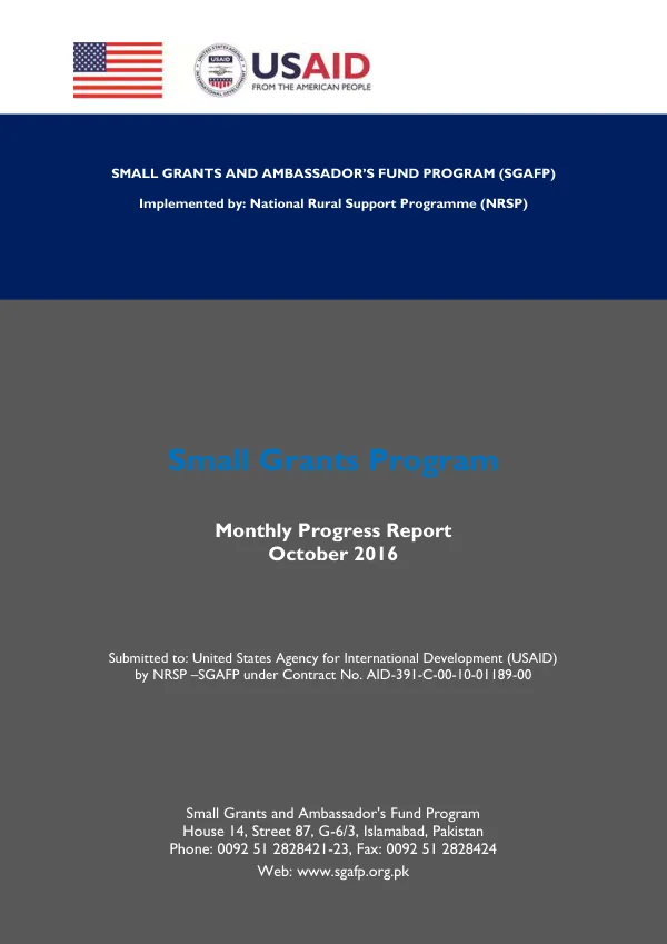 Small Grants & Ambassador’s Fund Program