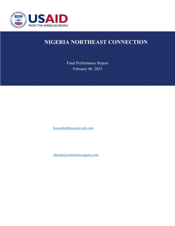 Final Performance Report: Nigeria Northeast Connection