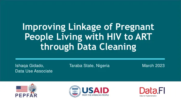 Improving Linkage of Pregnant People Living with HIV to ART through Data Cleaning