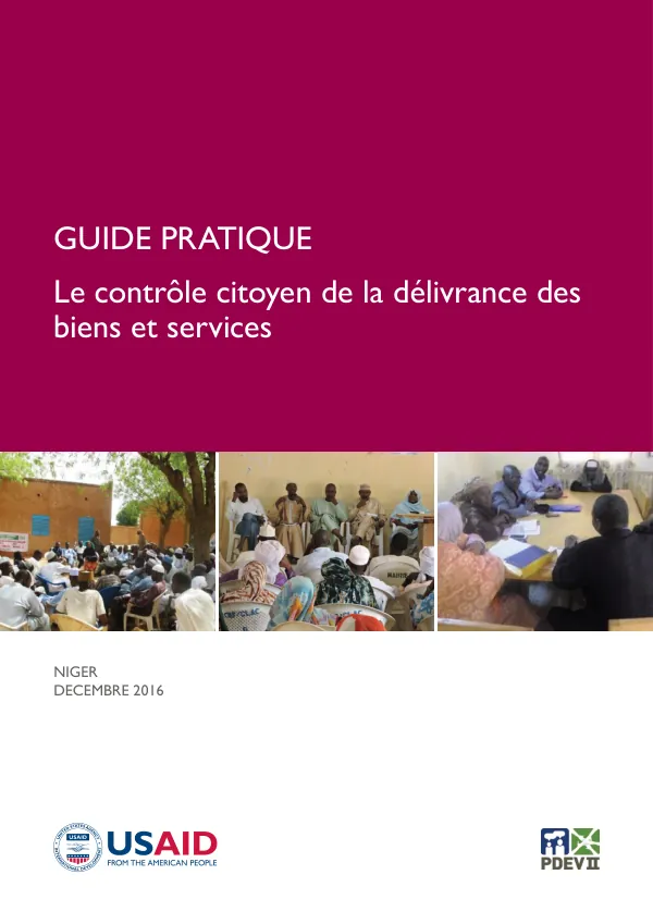 Guide pratique pour le Contrôle Citoyen de la Délivrance des Biens et Services