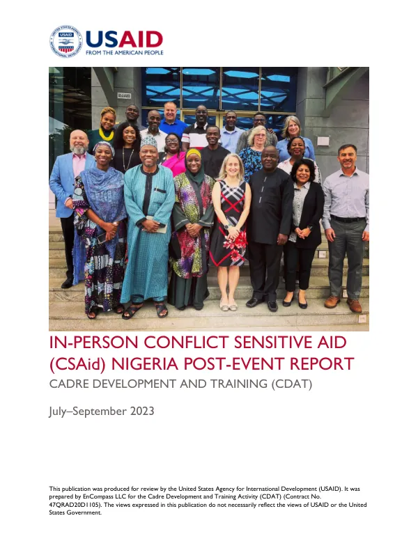 In-Person CSAid Nigeria Post-Event Report