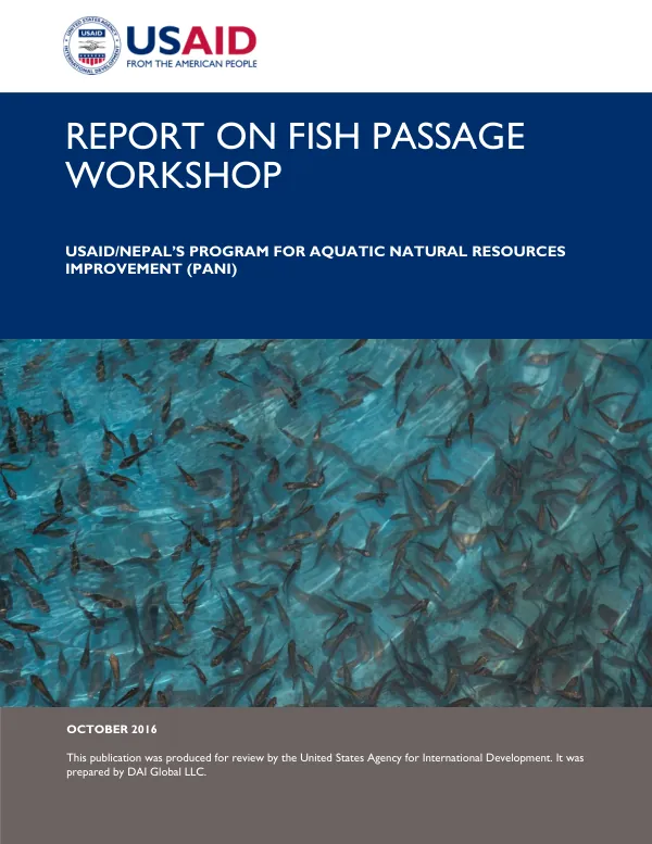 Report on Fish Passage Workshop