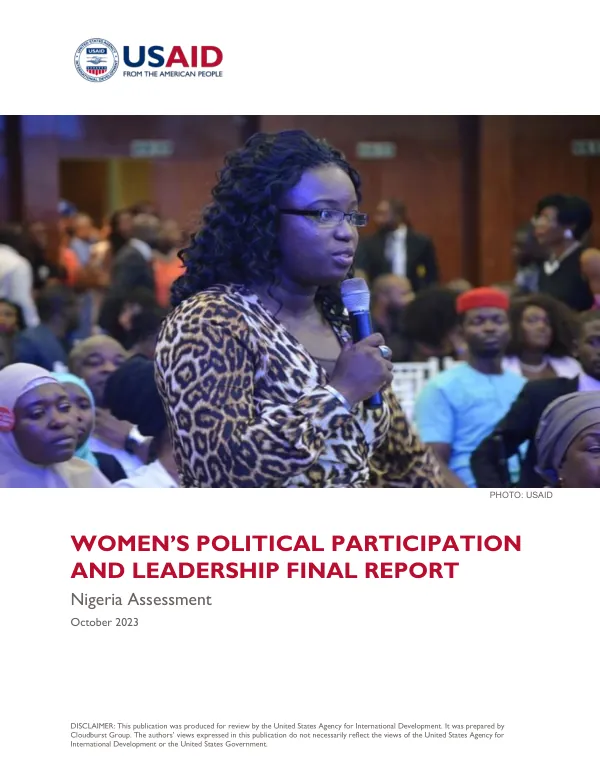 Women's Political Participation and Leadership Final Report: Nigeria Assessment