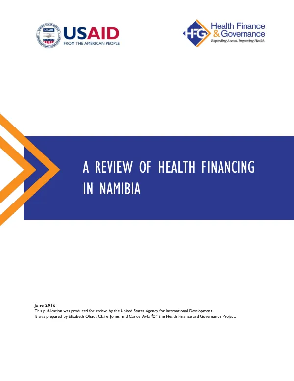 A Review of Health Financing in Namibia