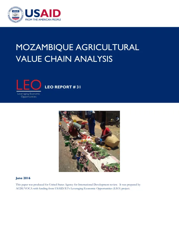 Mozambique Agricultural Value Chain Analysis