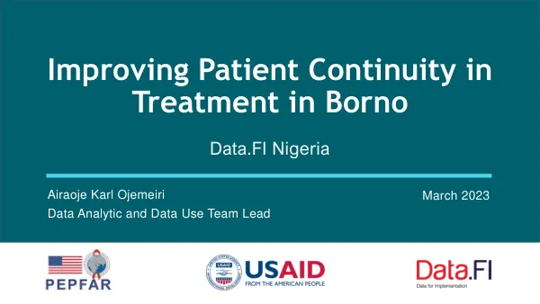 Improving Patient Continuity in Treatment in Borno
