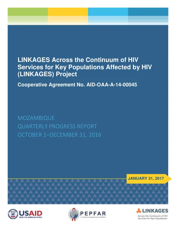 LINKAGES Quarterly Report (October 1 – December 31, 2016) – Mozambique
