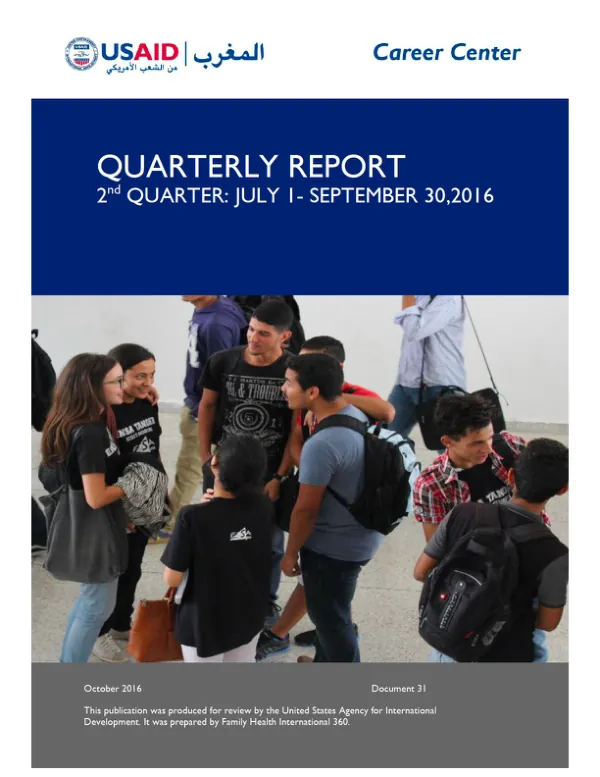 Quarterly Report – Year Two, 2nd Quarter