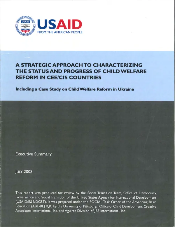 Child Welfare Reform in CEE/CIS Countries: Executive Summary