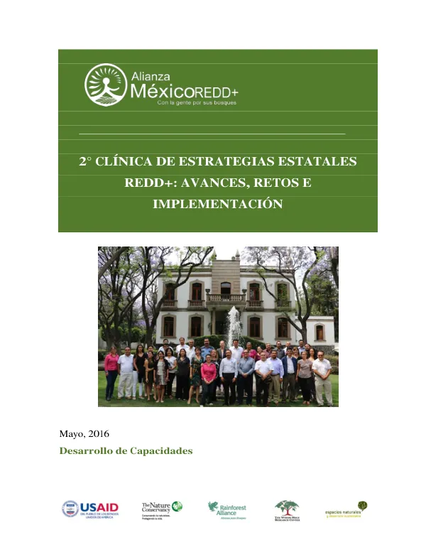 2° Clínica de Estrategias Estatales REDD+: Avances, Retos e Implementación