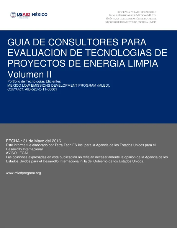 Guía para la elaboración de planes de negocio de proyectos de energía limpia
