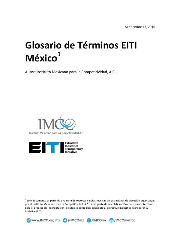 Glosario de Términos EITI