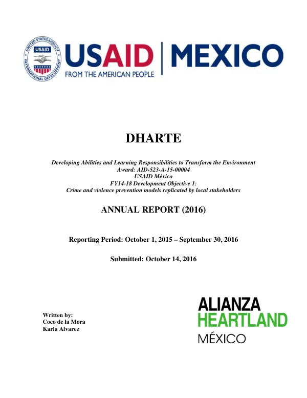 Annual Report (2016): Developing Abilities and Learning Responsibilities to Transform the Environment