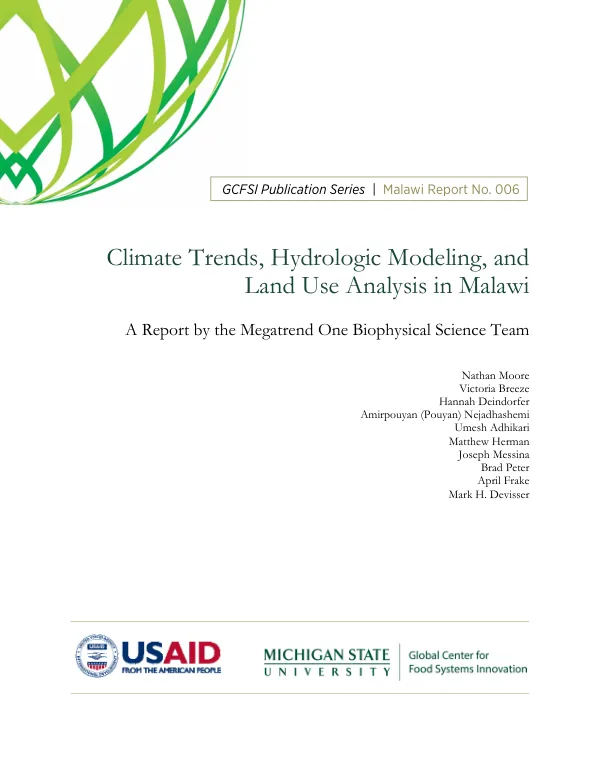 Climate Trends, Hydrologic Modeling, and Land Use Analysis in Malawi