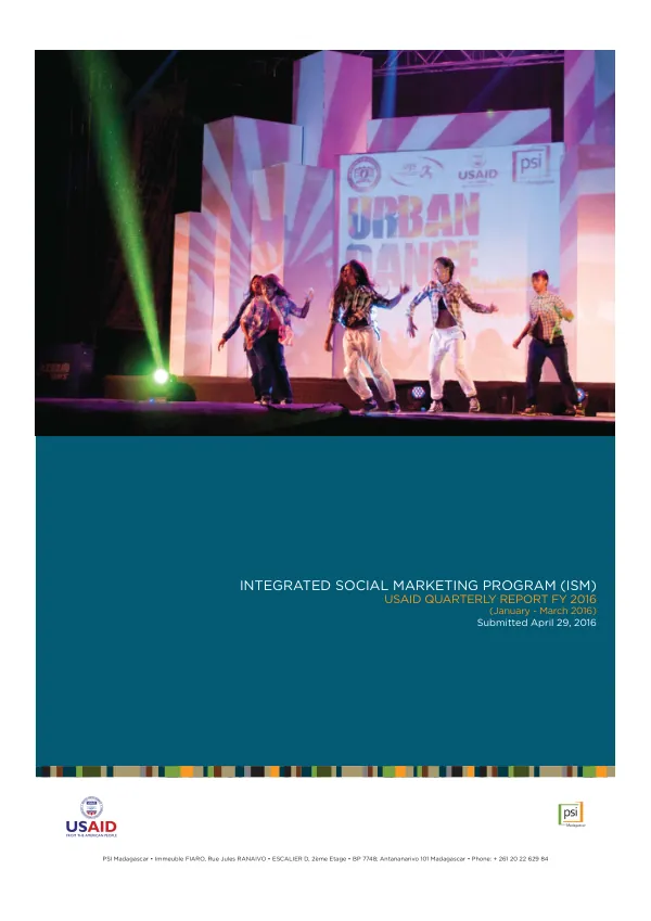 USAID Quarterly Report FY 2016