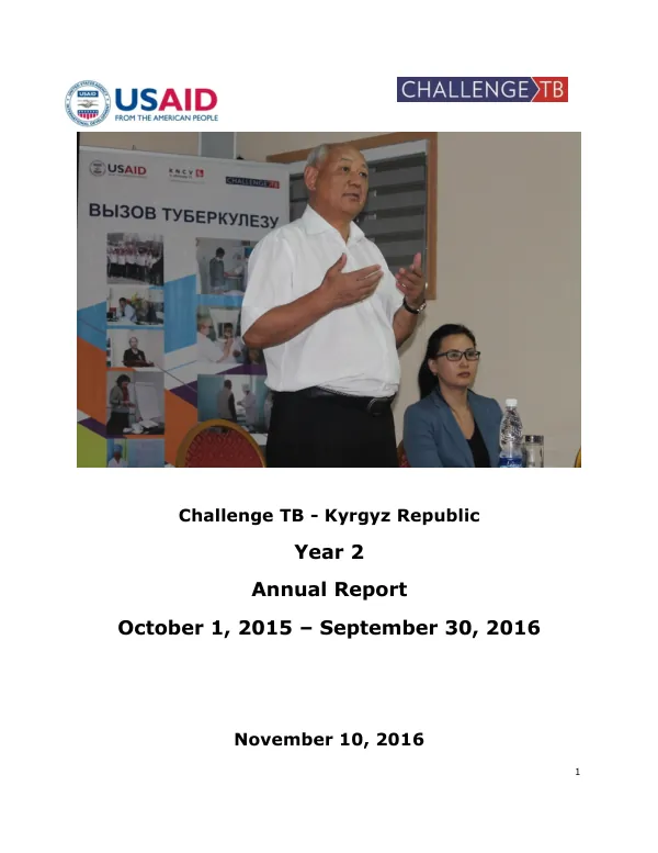 Annual Report: Challenge TB - Kyrgyz Republic Year 2